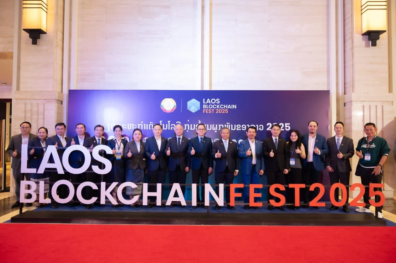 Participants and organizers at Laos Blockchain Fest 2025
